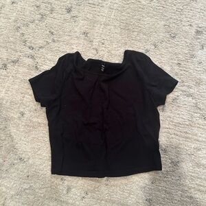 Basic Black Crop Top